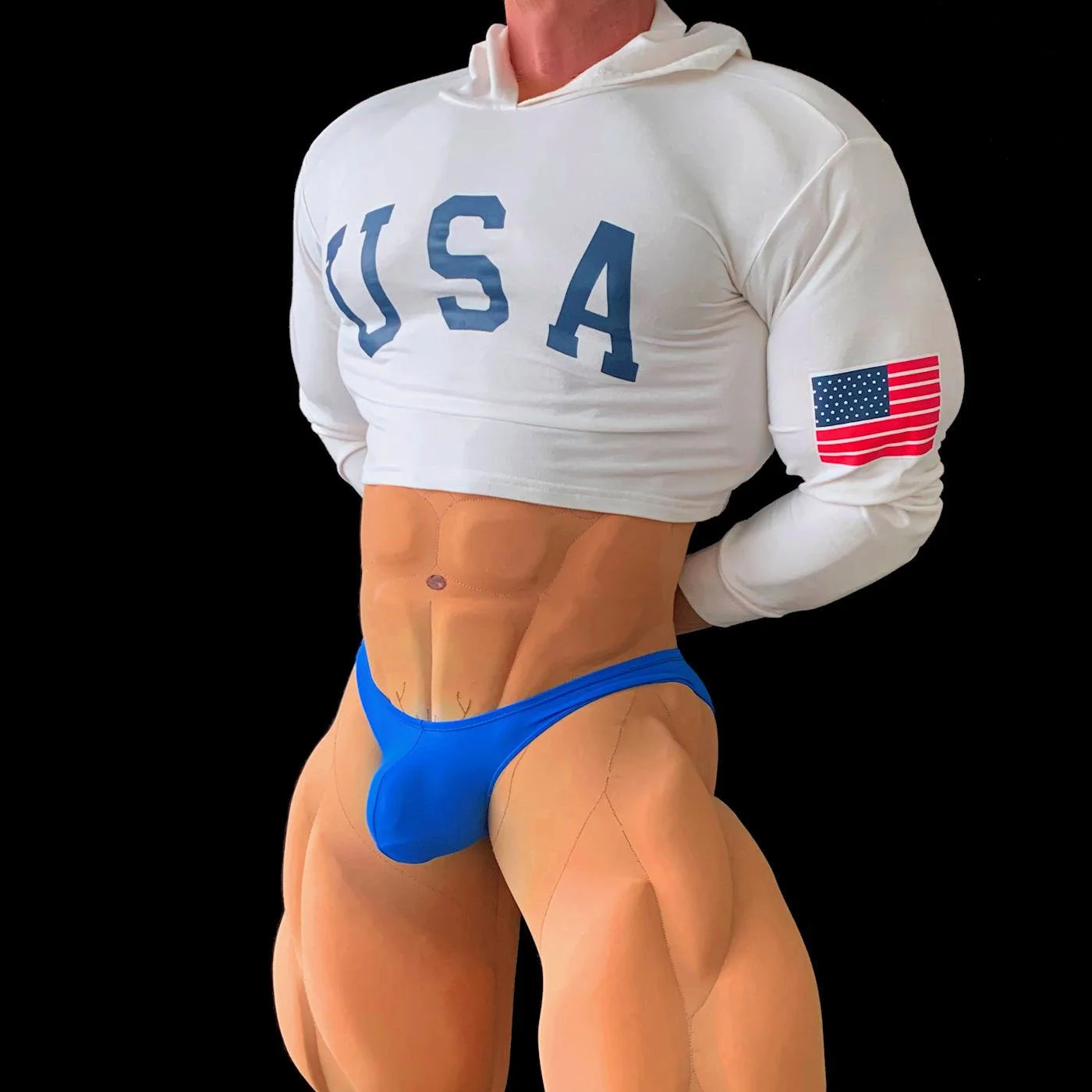 4cm Poser Athletic in Matte Royal Blue